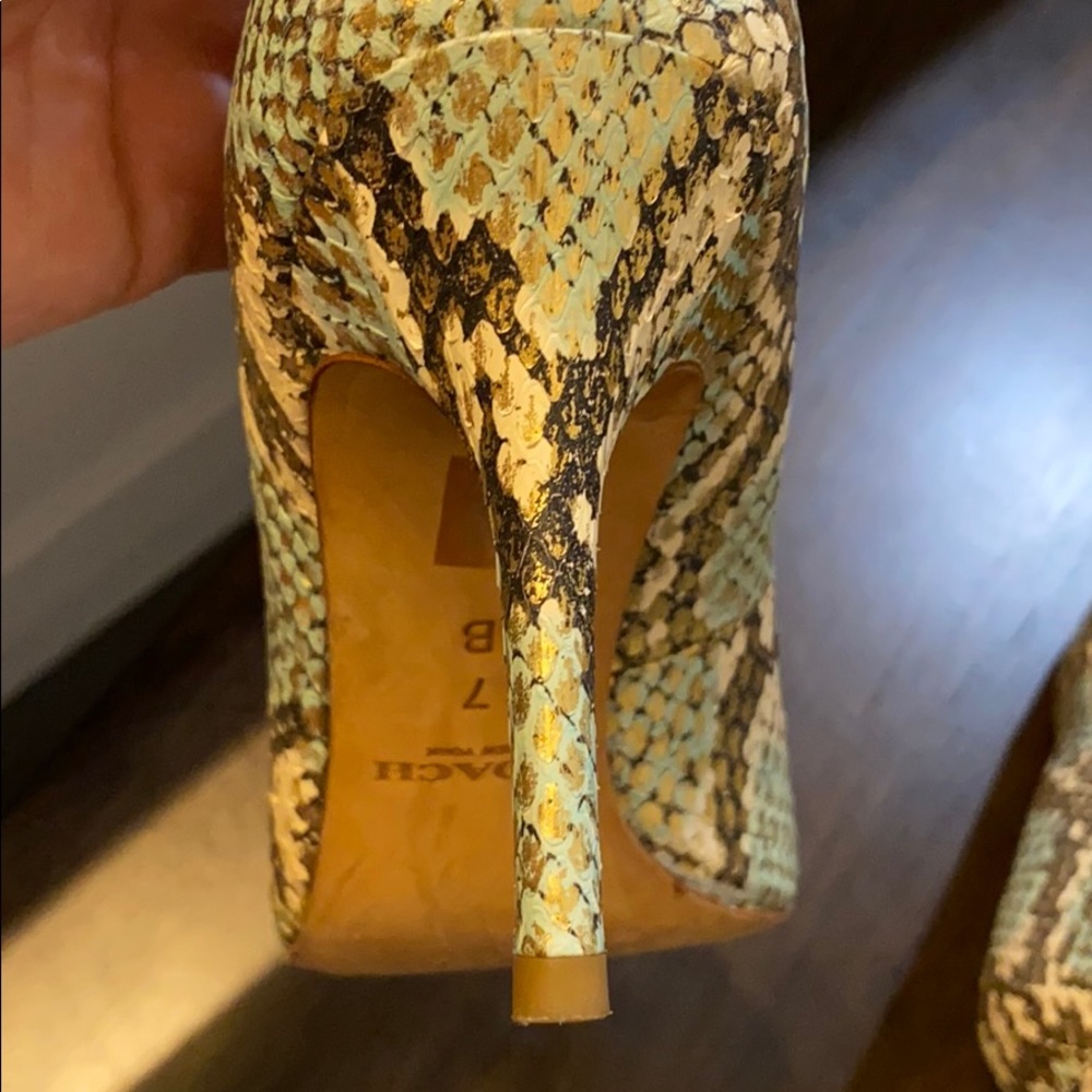 Coach Metallic snakeskin print heels - Picture 5 of 11